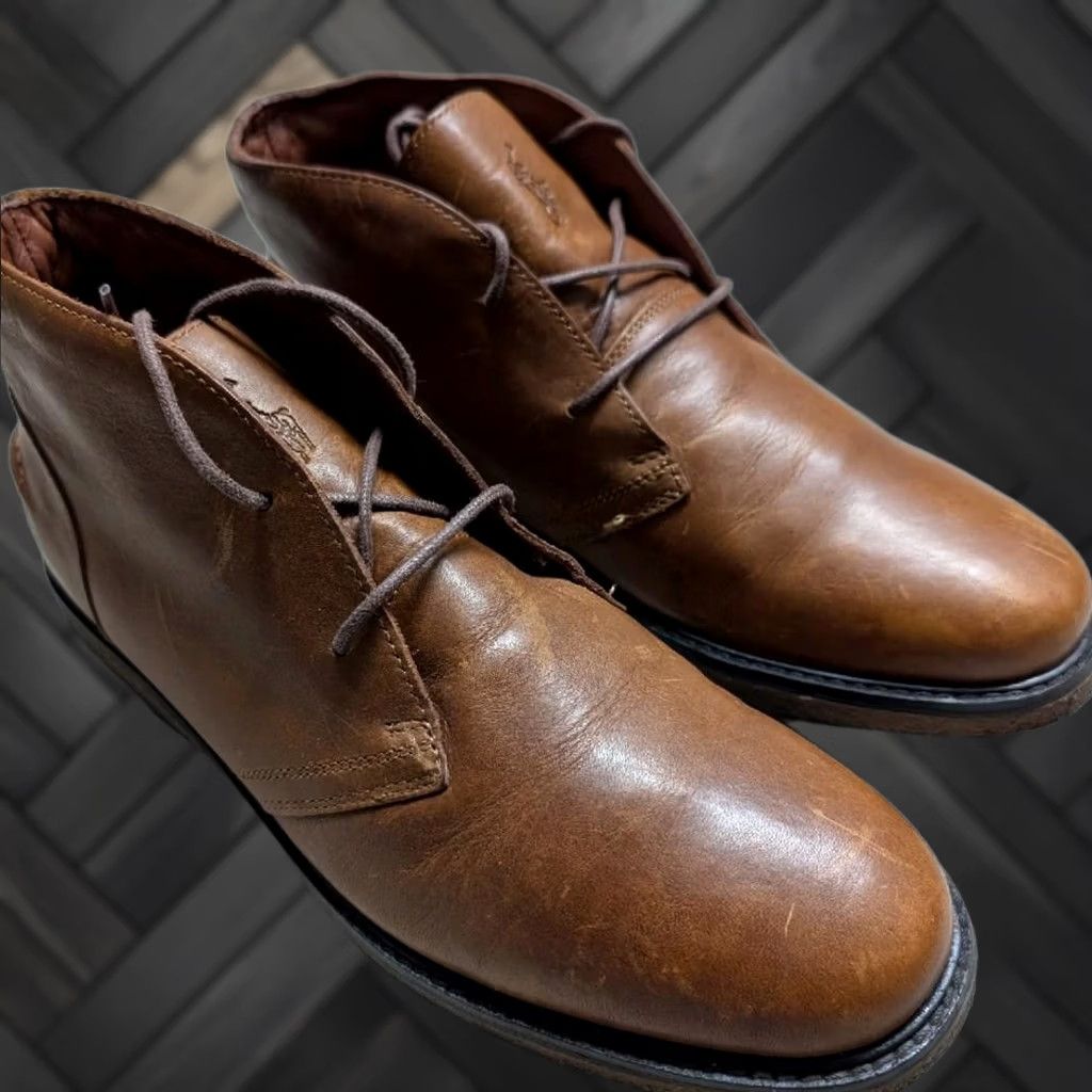 Polo Ralph Lauren POLO by Ralph Lauren Chukka Boots 10 D Brown Leather MARLOW Gum Soles Mens Size 10 D Brown Leather Polo Ralph Lauren Boots Size US M / EU 48-50 / 2 - 1 Thumbnail