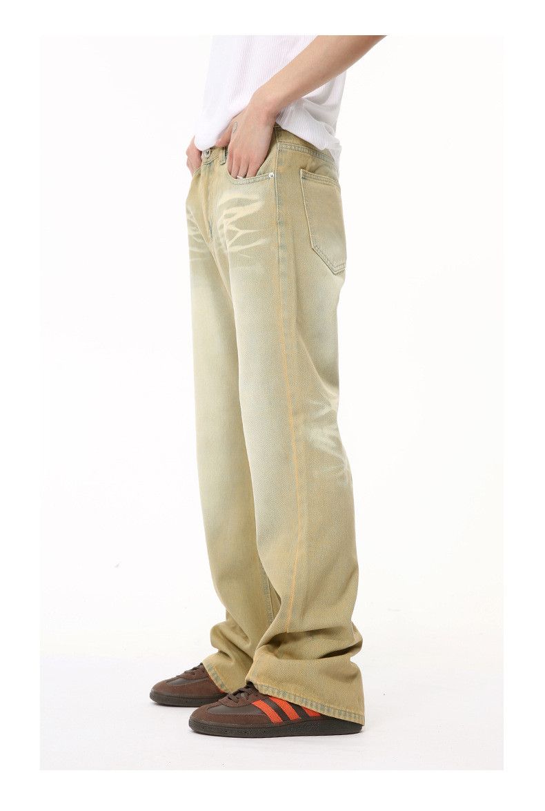 Japanese Brand × Jean Distressed yellowed vintage flared washed jeans Size US 32 / EU 48 - 5 Thumbnail