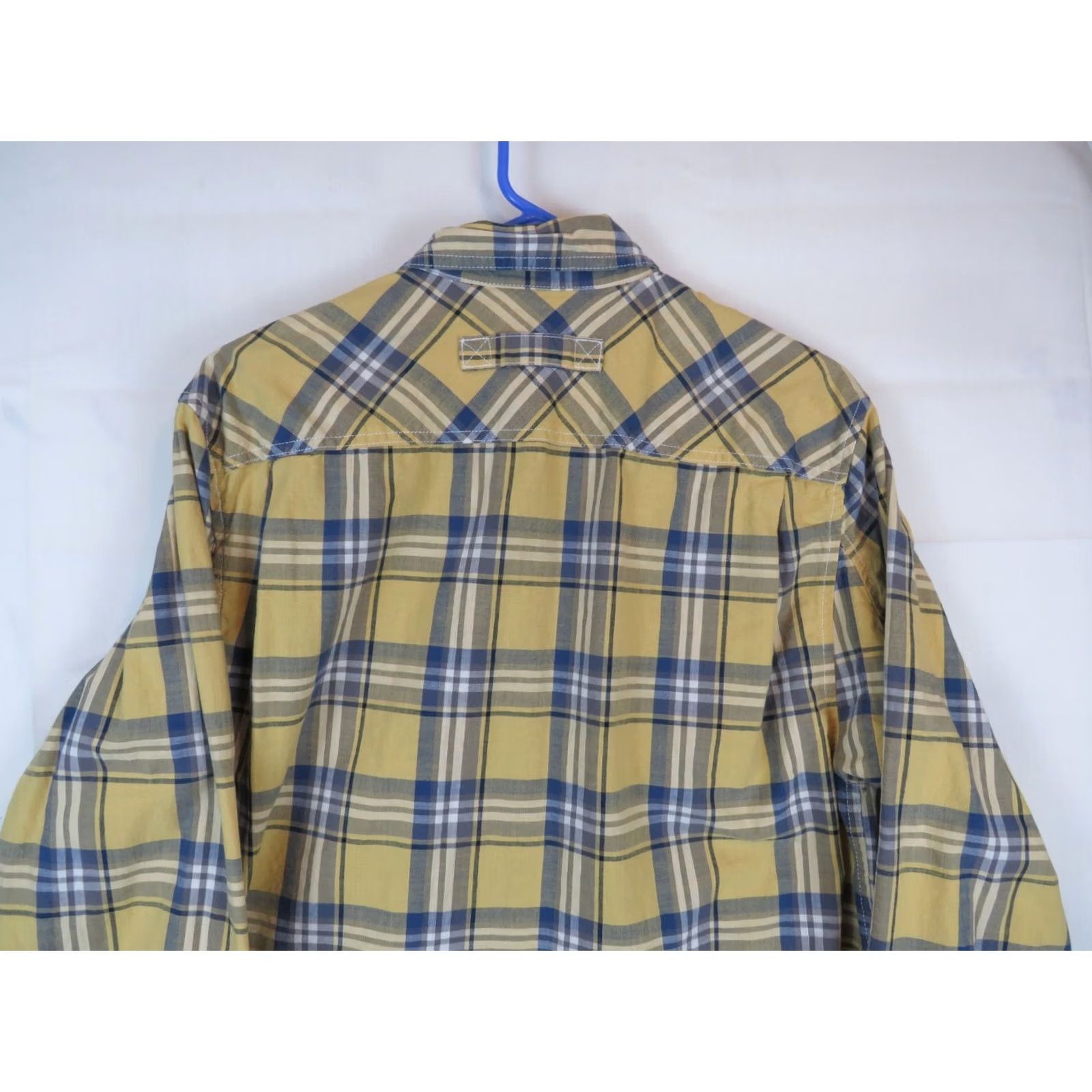 Duluth Trading Company Duluth Trading Co Mens Button-Up Shirt Slim Fit Plaid Flannel Blue Yellow Size M Size US M / EU 48-50 / 2 - 7 Thumbnail