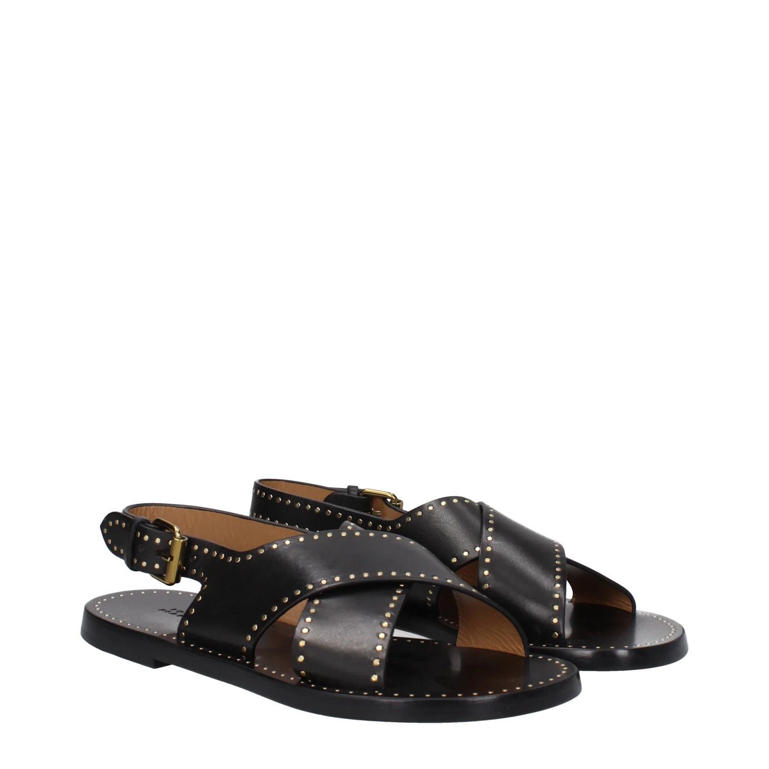 Isabel Marant ob1o1e1124 Leather Sandals in Black Size US 6 / IT 36 - 2 Thumbnail