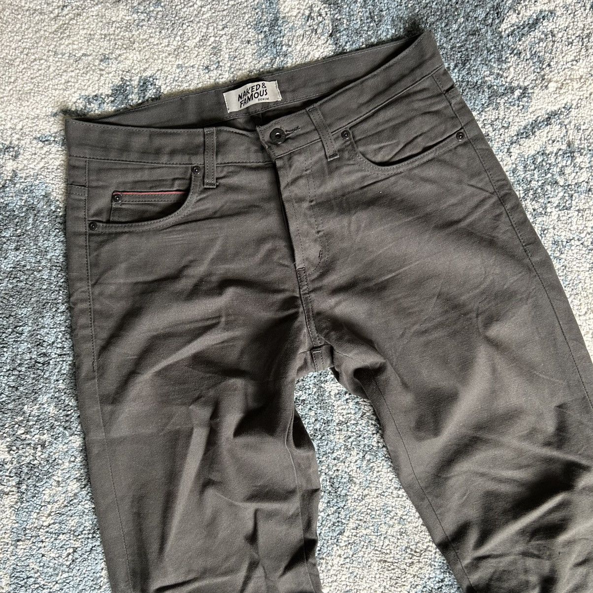 Naked & Famous AUTUMN 2020 Made in Canada BLACK STEEL DUCK CANVAS SELVEDGE Size US 33 - 14 Thumbnail