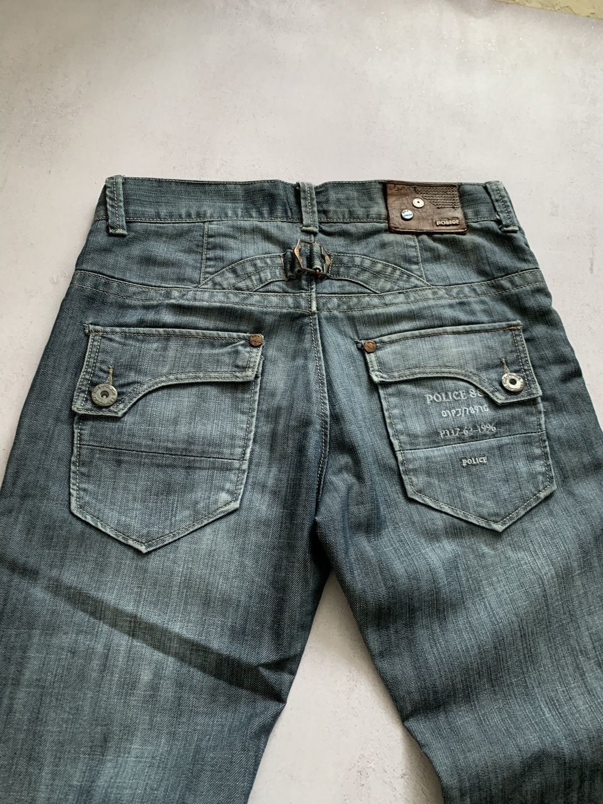 Japanese Brand 883 Police Jeans Dirty Baggy Denim Pants Distressed Crazy Size US 32 / EU 48 - 13 Thumbnail