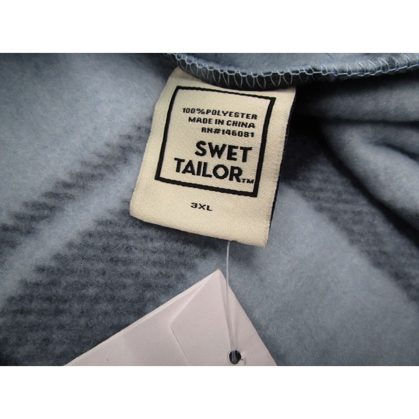 Vintage Swet Tailor Shirt Mens 3XL Blue Plaid Fleece Flannel Button-Up Long Sleeve Travel Size US XXL / EU 58 / 5 - 4 Thumbnail