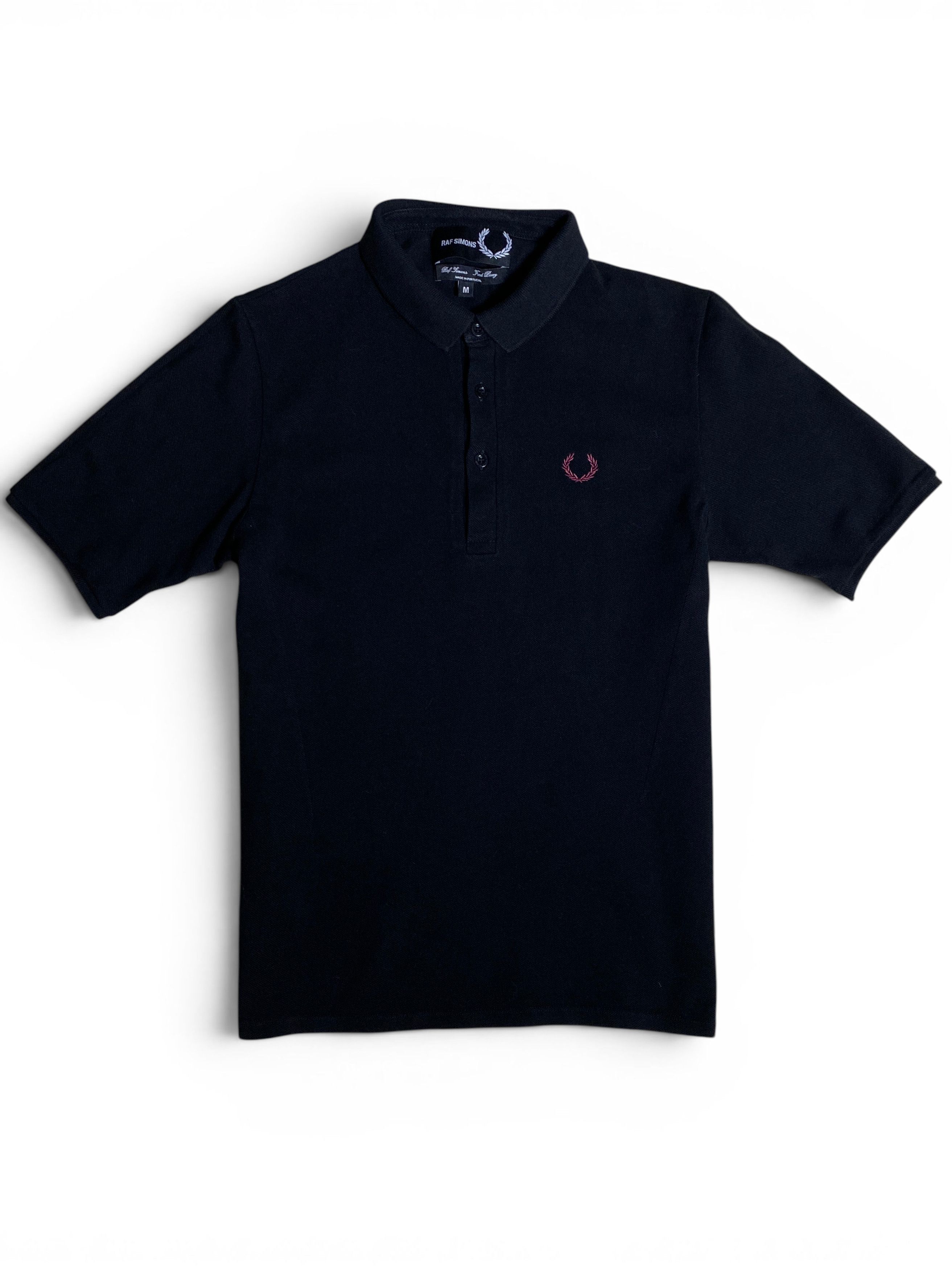 Raf Simons Raf Simons x Fred Perry Black Polo Shirt Embroidered Logo Size US M / EU 48-50 / 2 - 1 Thumbnail