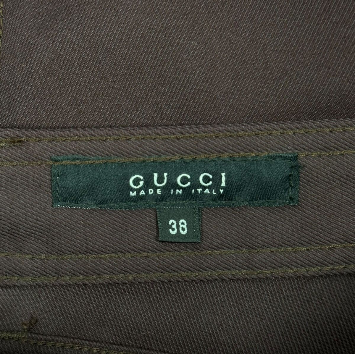 Gucci × Tom Ford Gucci Runway 2001 Tom Ford Era Jeans Flare Embroidered Logo Size 26" / US 2 / IT 38 - 14 Thumbnail