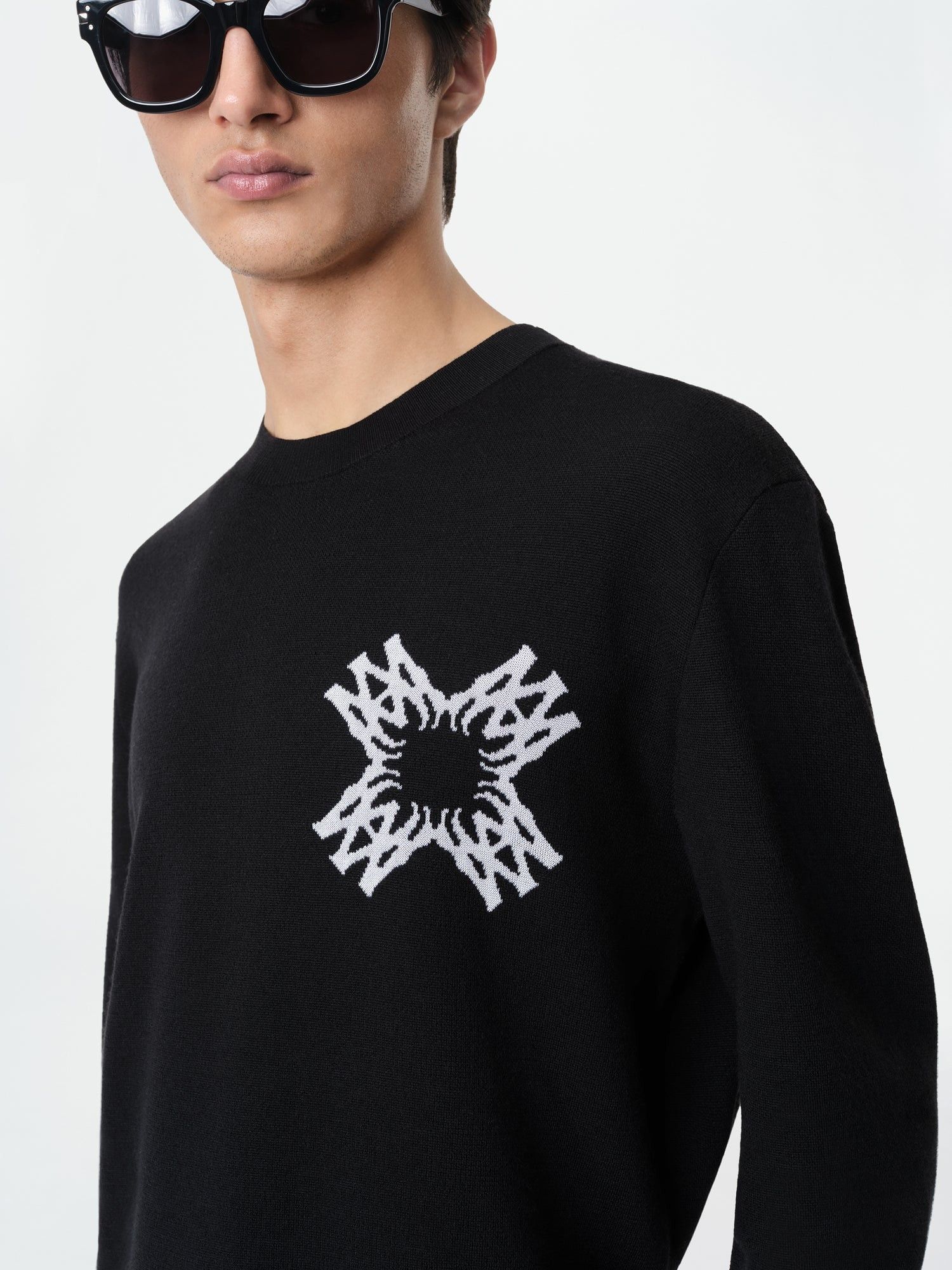 Amiri o1orln1125 MA Quad Crewneck Sweater in Black Size US L / EU 52-54 / 3 - 5 Thumbnail