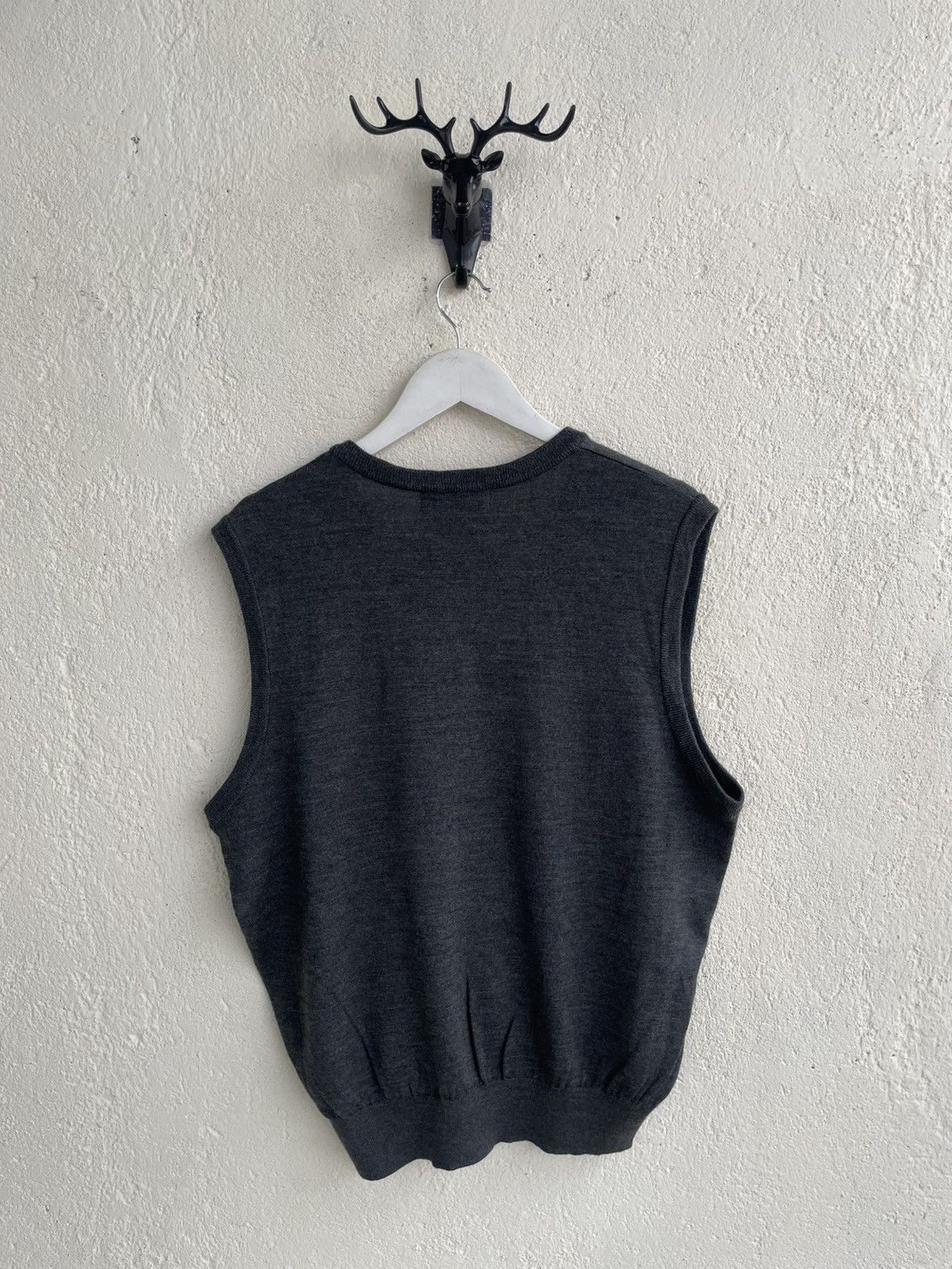 Yves Saint Laurent Vintage YSL Knit Vest Burberry Helmut Lang Y2K CDG Japan y’s Size 44R - 7 Thumbnail