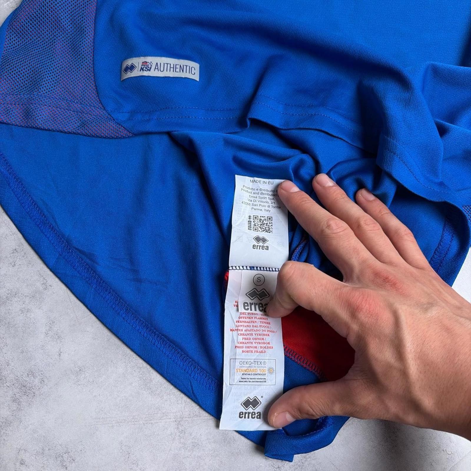 Errea Y2K Iceland KSI Errea Blue National Team Soccer Jersey Size US S / EU 44-46 / 1 - 7 Thumbnail