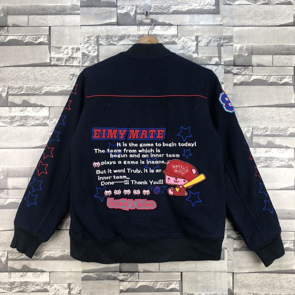 Japanese Brand Japanese Brand Shinji Abe Betty Embroidery Varsity Jacket Size US S / EU 44-46 / 1 - 3 Thumbnail