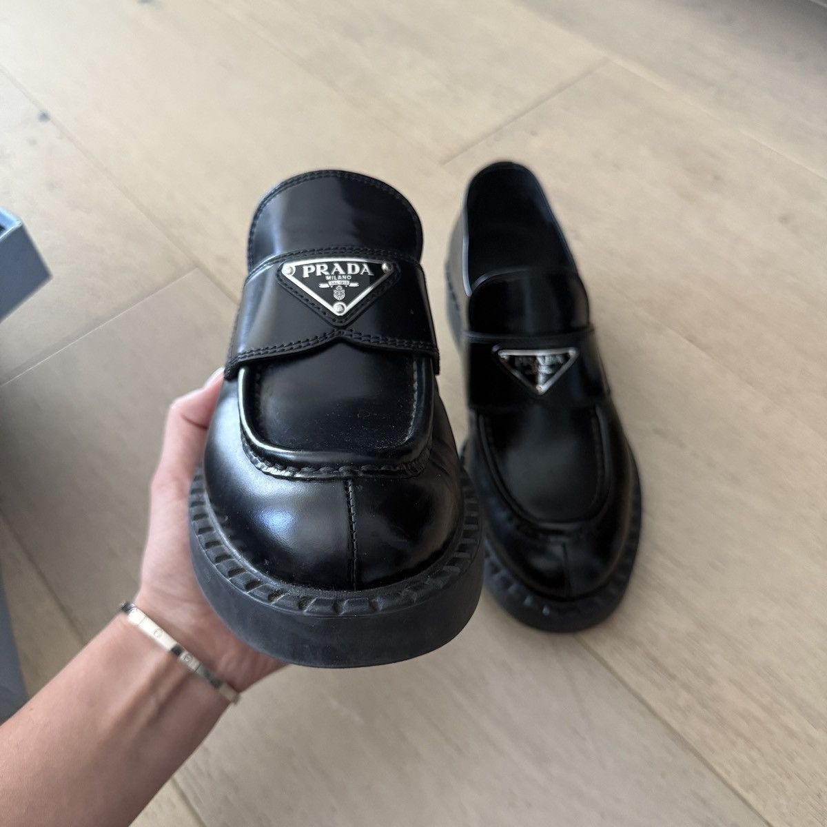 Prada Black Prada Loafers Size US 6 / IT 36 - 5 Thumbnail