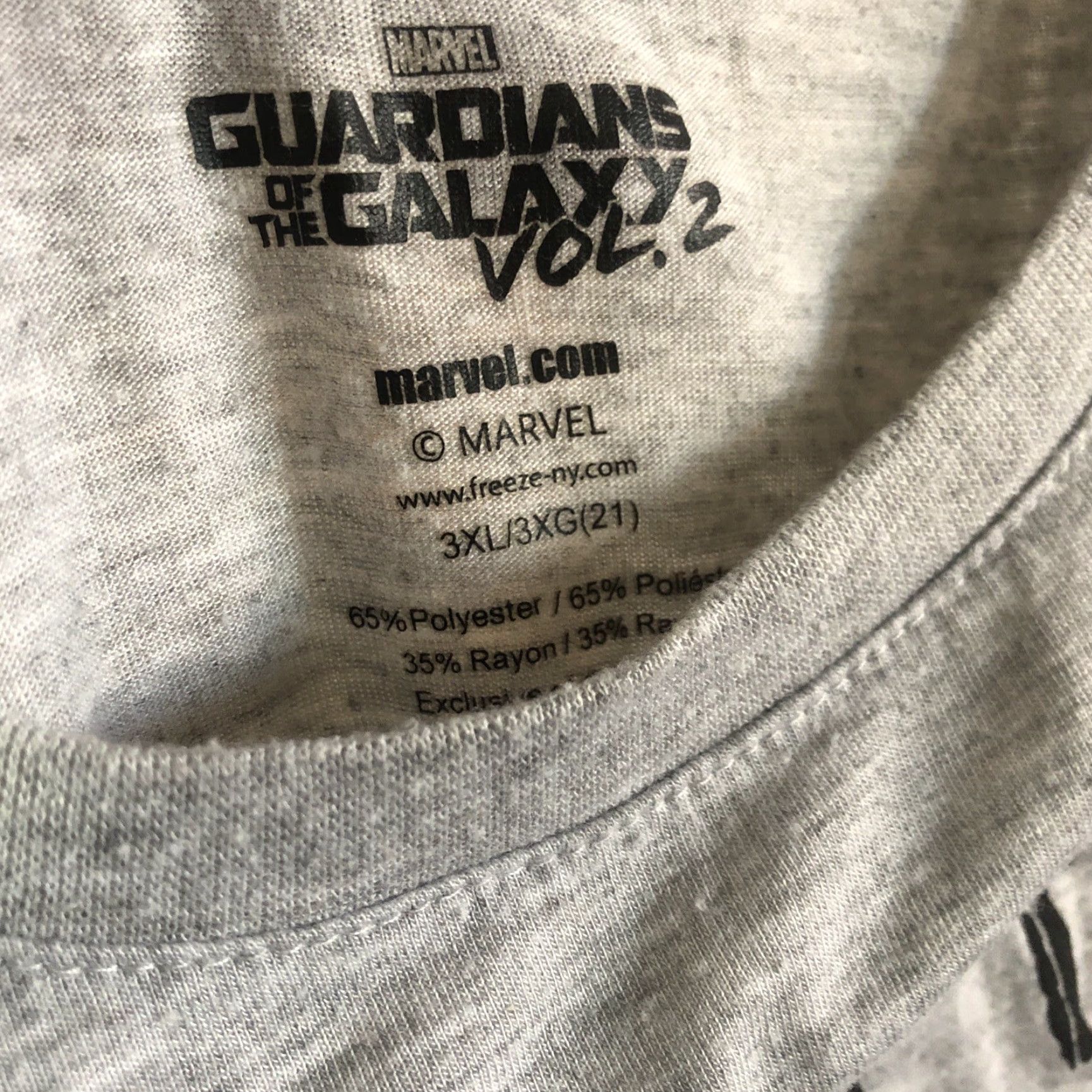 Vintage Marvel Guardians Of the Galaxy Vol 2 Shirt Groot 3XL Gray Women’s Tee Crew Neck Short Sleeve T-Shirt Size XXL / US 16-18 / IT 52-54 - 3 Thumbnail