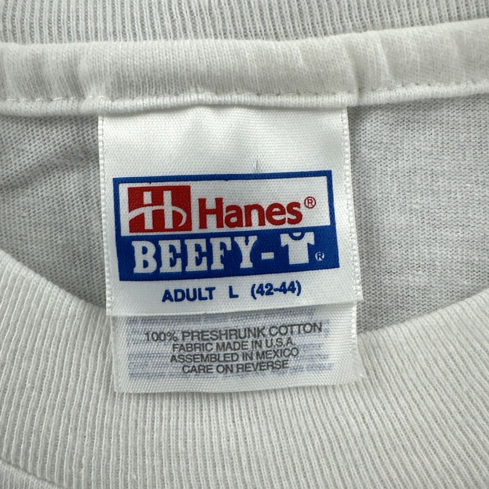 Hanes VINTAGE Hanes Beefy-T L White T-Shirt Men XS? Size US L / EU 52-54 / 3 - 7 Thumbnail