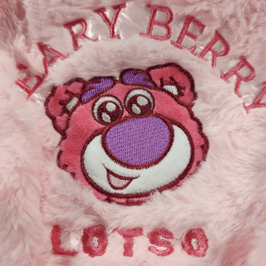 Japanese Brand LOTSO Plush Handbag, pink, NEW Size ONE SIZE - 5 Thumbnail