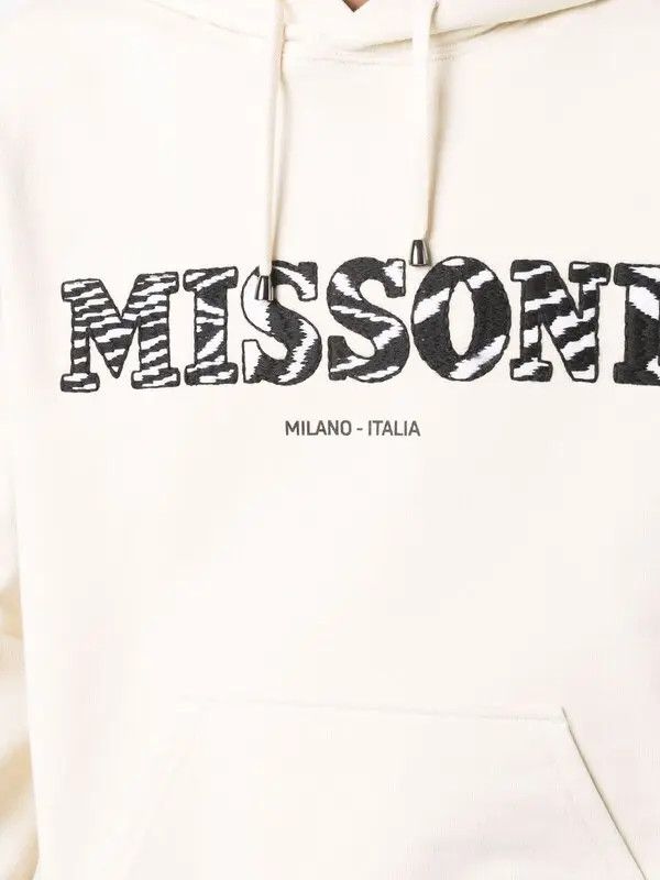 Missoni o1y0225 Logo Hoodie in Off White Size US M / EU 48-50 / 2 - 4 Thumbnail