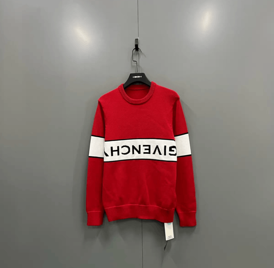 Givenchy Givenchy Givenchy Red Striped Pullover Knit Sweater -2507 Size US XS / EU 42 / 0 - 1 Thumbnail
