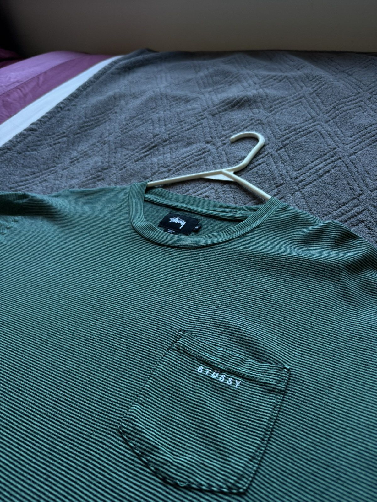 Stussy Stussy Striped Embroidered Tee Size US XL / EU 56 / 4 - 3 Thumbnail