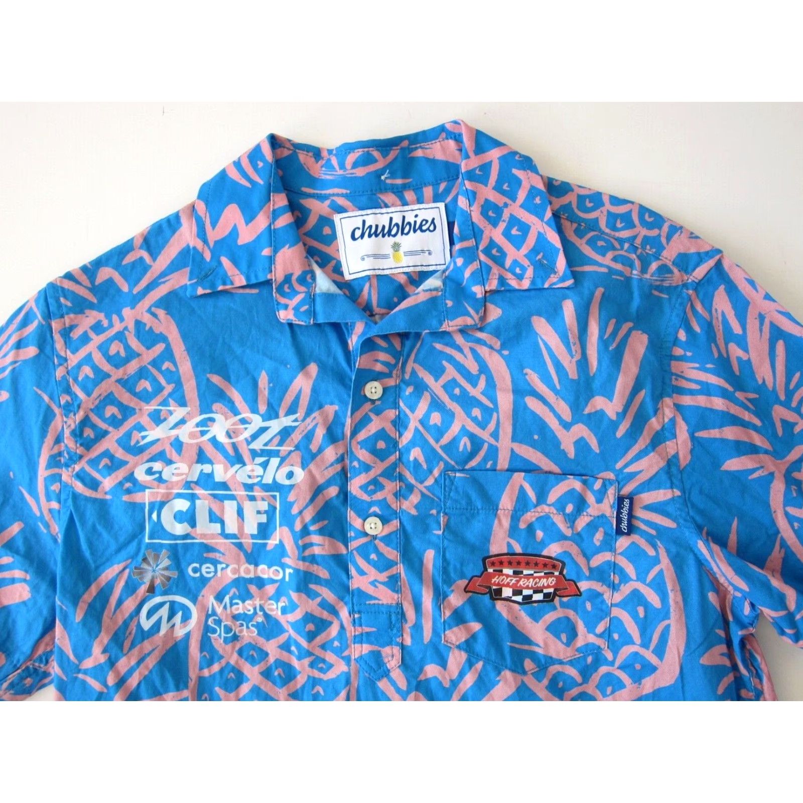 Chubbies Chubbies Shirt Collared Men Small Pineapple Hawaiian Cotton Stretch Pink Blue Modern Shirt Size US S / EU 44-46 / 1 - 3 Thumbnail