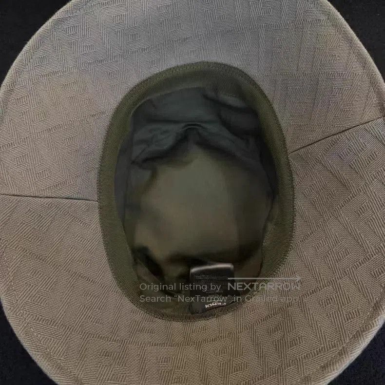 Fendi Gray Patterned Bucket Hat. Size ONE SIZE - 4 Thumbnail