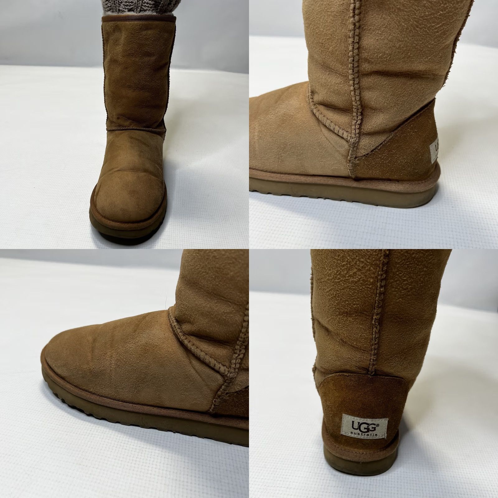 Ugg UGG Australia Women Tularosa Route Detachable Knit Collar Boots Chestnut Brown Size 7 Suede Sheepskin Lined Mid-Calf Boots Size US 7 / IT 37 - 11 Thumbnail