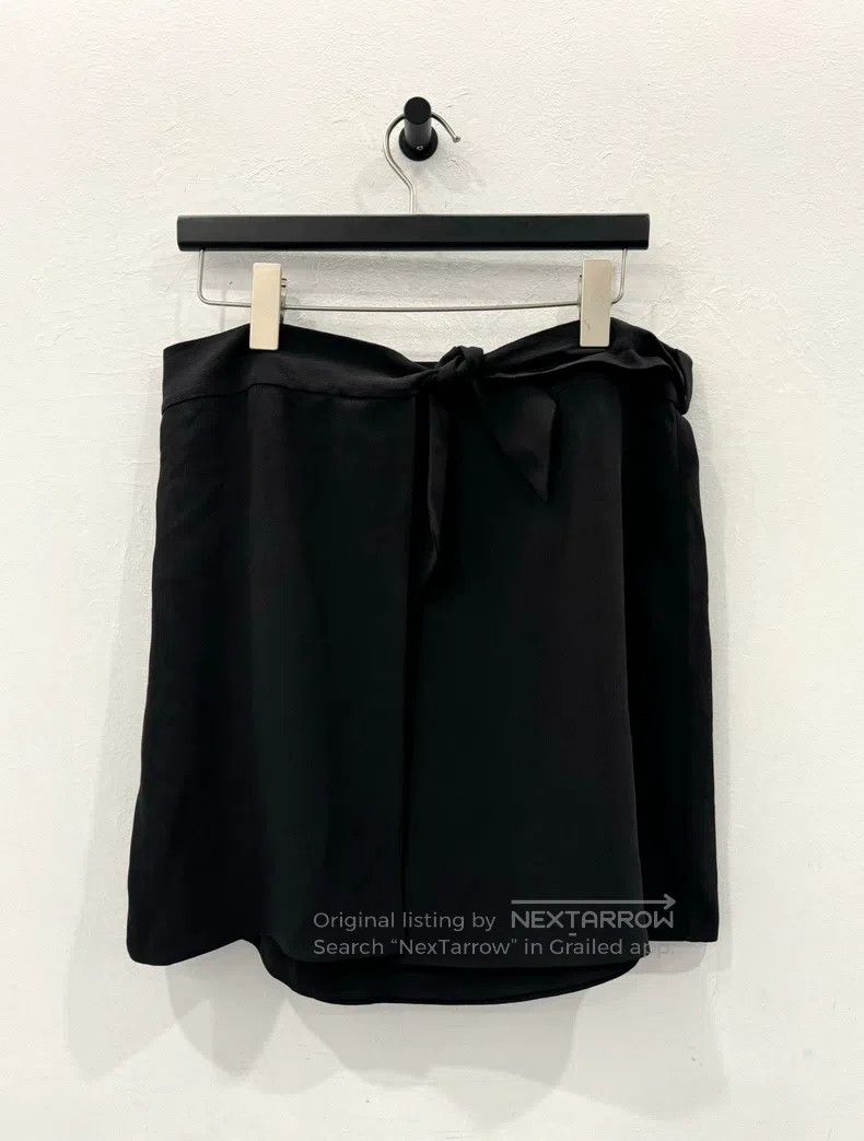 Hermes Hermes Black women's mulberry silk skirt with metal buckle Size 42" / US 20 - 1 Thumbnail