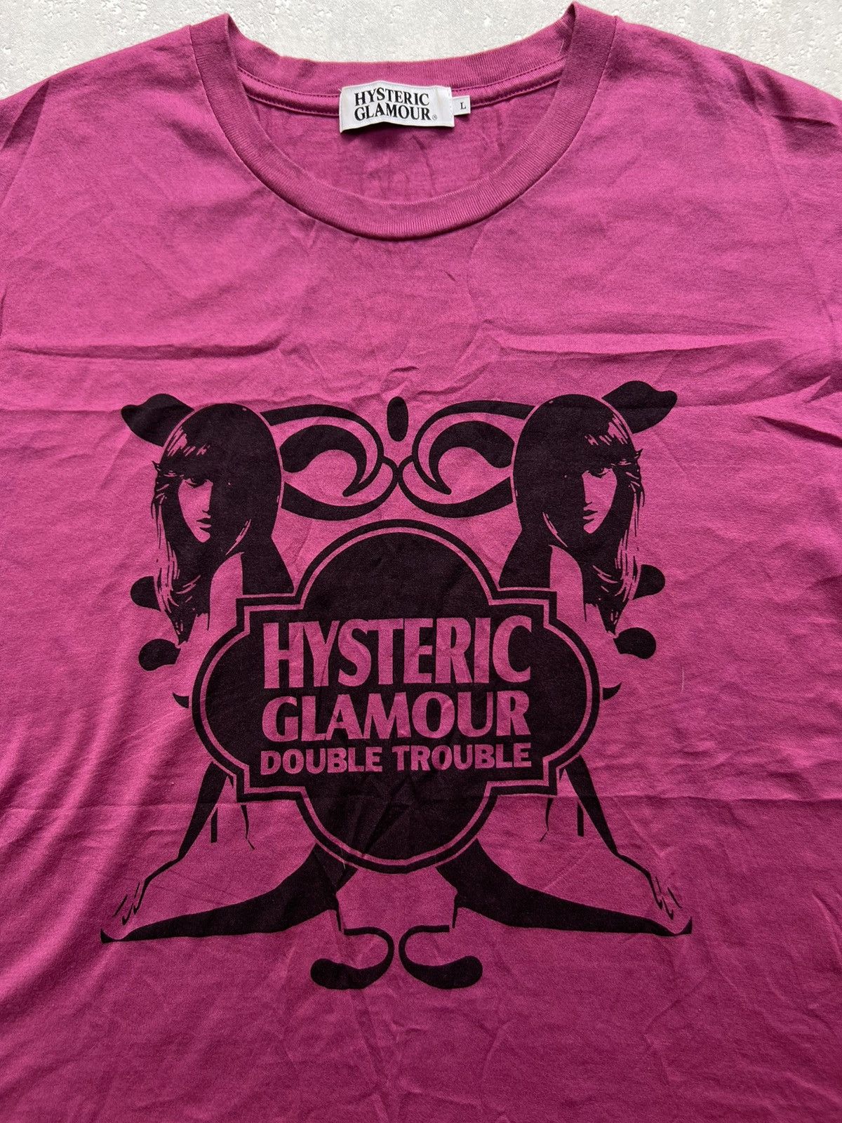 Hysteric Glamour HYSTERIC GLAMOUR DOUBLE TROUBLE RARE TEE Y2K OUTSIDER Size US L / EU 52-54 / 3 - 2 Thumbnail