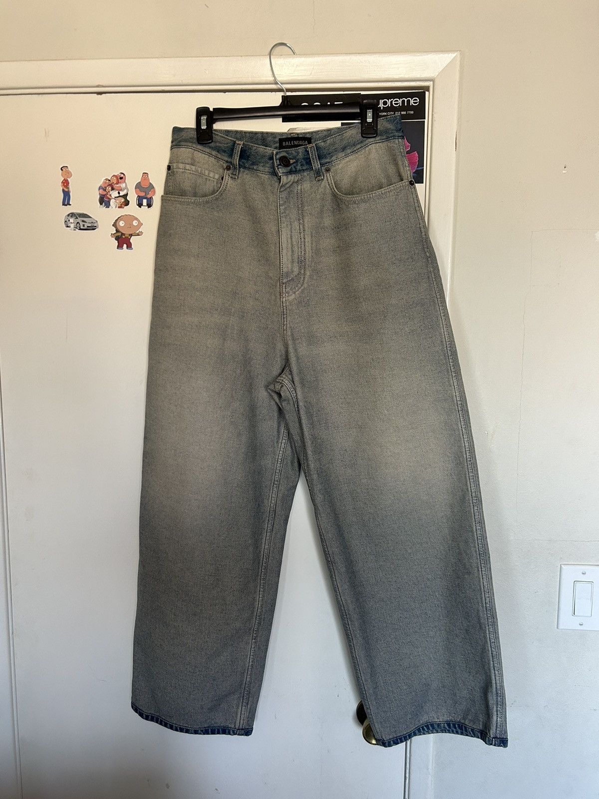Balenciaga Balenciaga Logo Patch Inside Out Denim Jeans Size US 32 / EU 48 - 1 Thumbnail