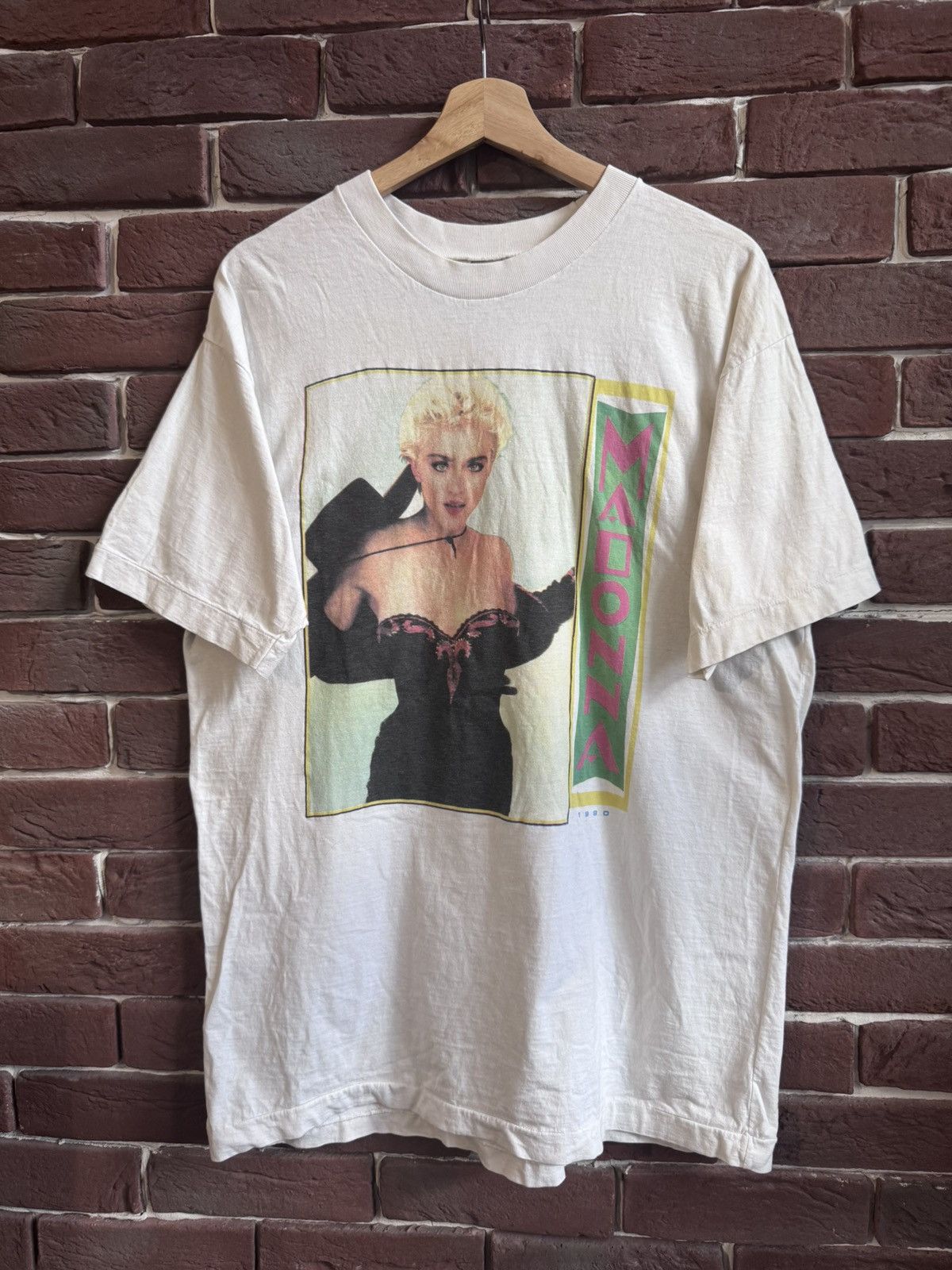 Vintage 1990 Madonna Blond Ambition Tour Pop Band Tshirt 90s