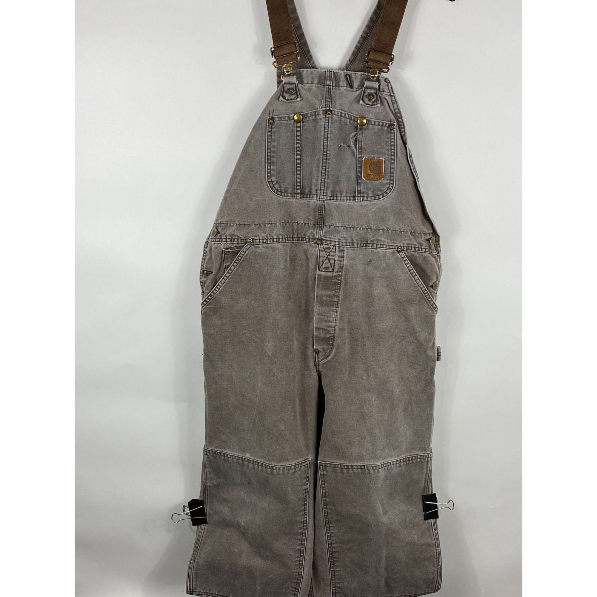 Vintage Carhartt USA Bibs Overalls Duck Canvas Double high quality knee Workwear