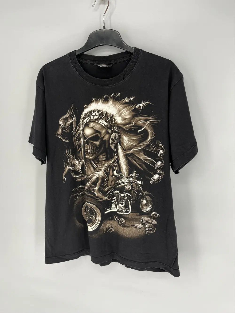 Band Tees Vintage Y2K Devil Skull Tee Horror Face Neon Print Band Rock Size US M / EU 48-50 / 2 - 3 Thumbnail