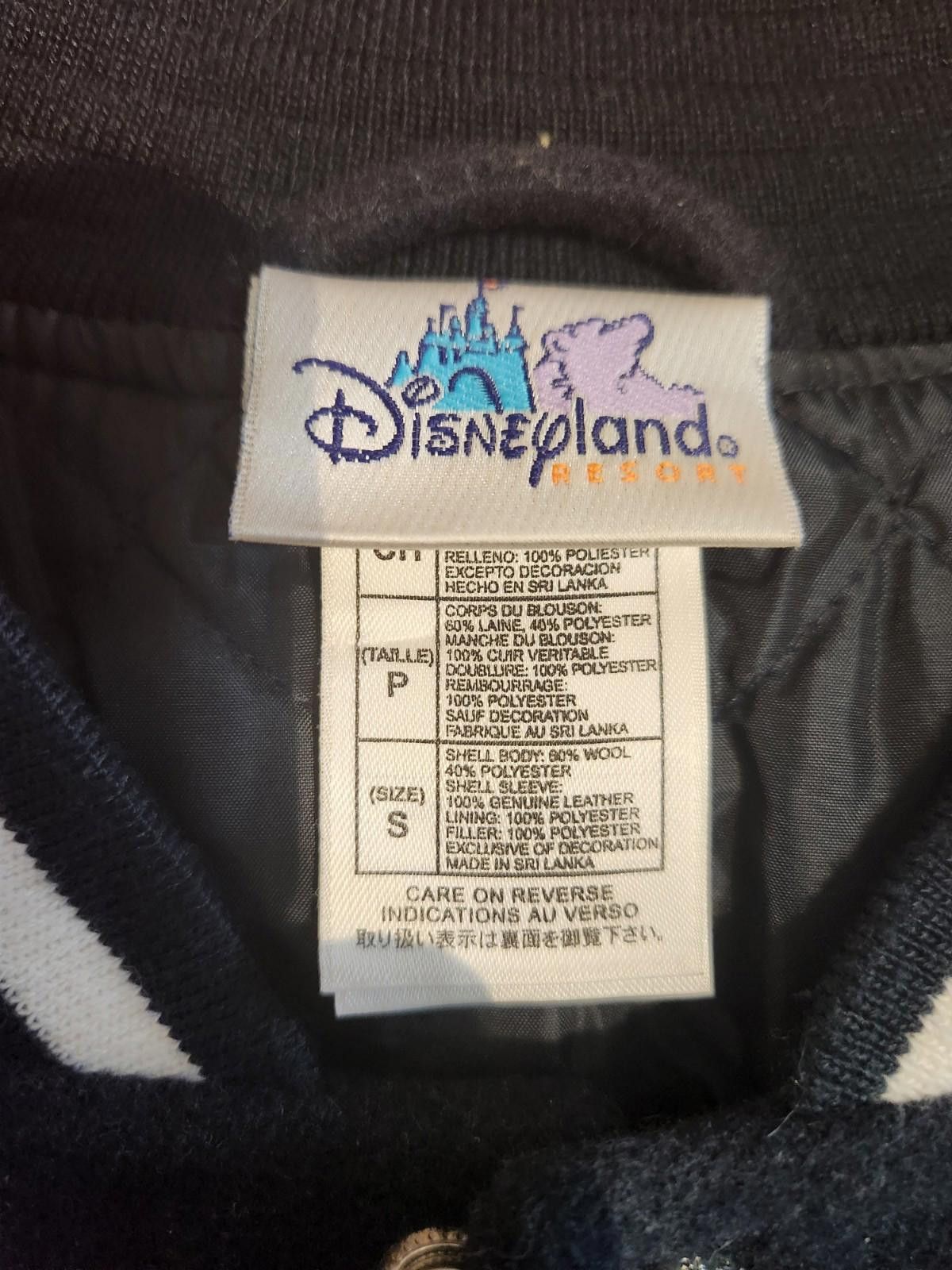 Designer RARE VTG Disneyland Varsity Leather & Wool Jacket Navy S Size US S / EU 44-46 / 1 - 3 Thumbnail