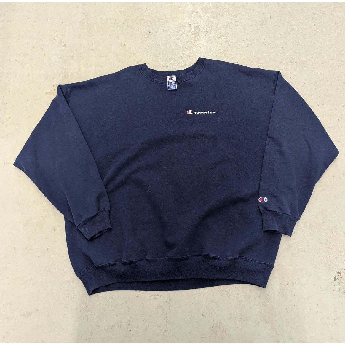 Champion × Essentials × Vintage Vintage Champion Navy Blue essential crewneck sweater Size US XXL / EU 58 / 5 - 1 Thumbnail