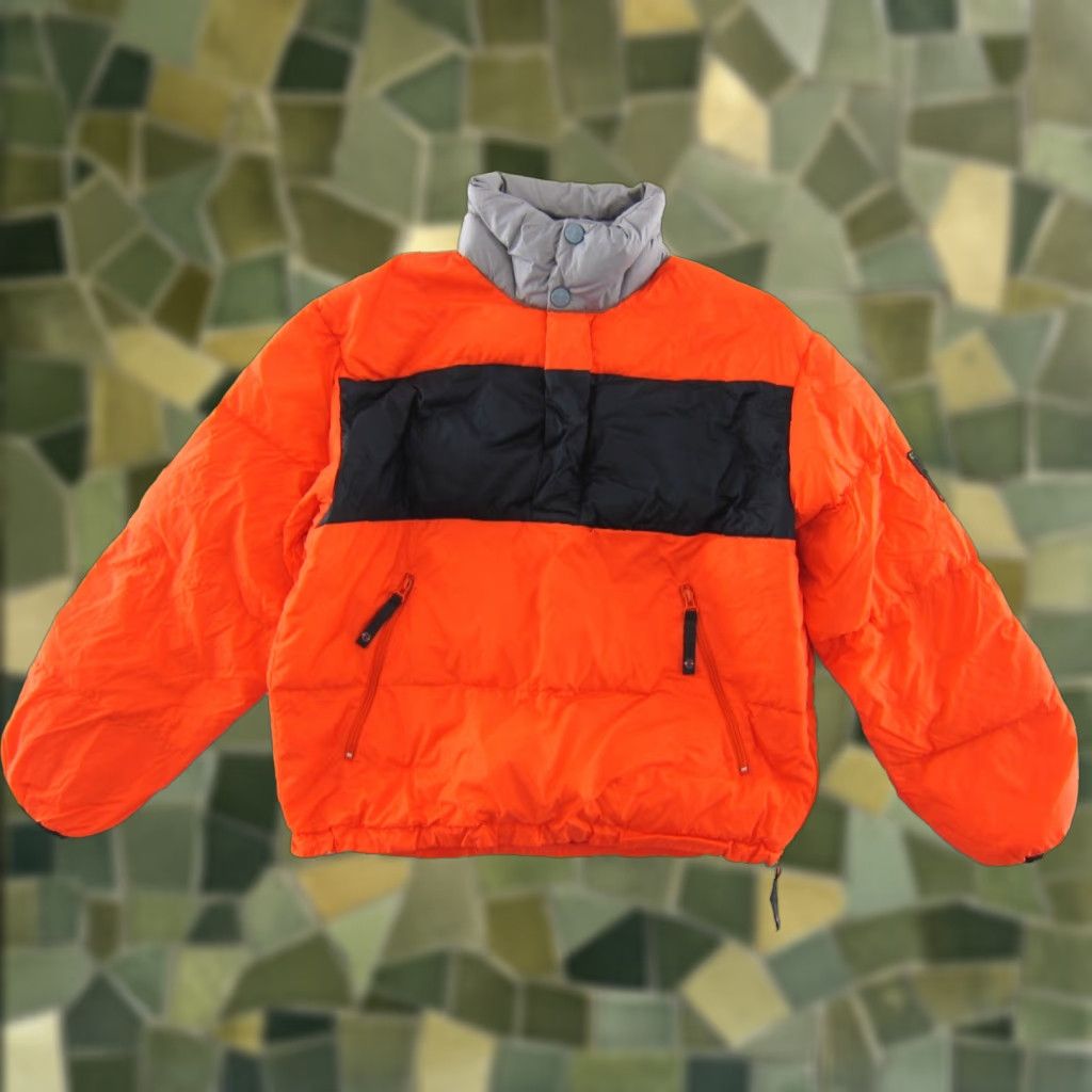 Nautica Nautica Competition Orange Blue Grey 100% Duck Down Pullover Puff Jacket Men M Size US M / EU 48-50 / 2 - 1 Thumbnail