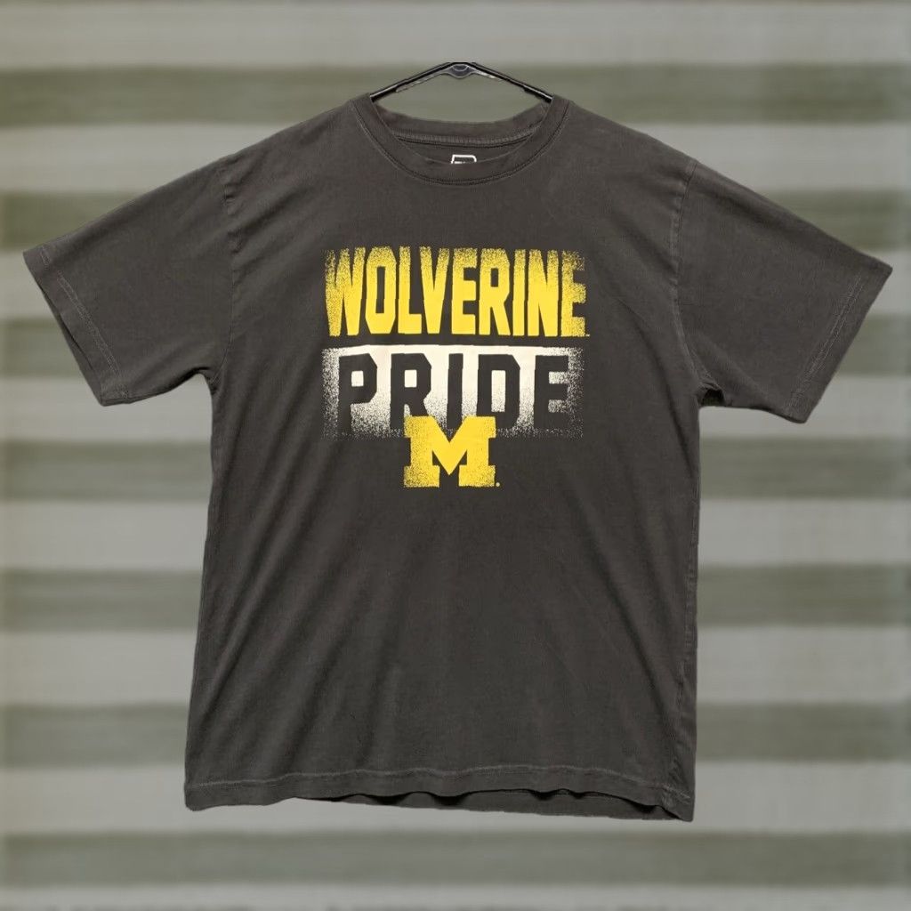 Vintage Pro Edge T-Shirt Michigan Wolverines Pride Mens Large Black Yellow White UofM Size US L / EU 52-54 / 3 - 1 Thumbnail