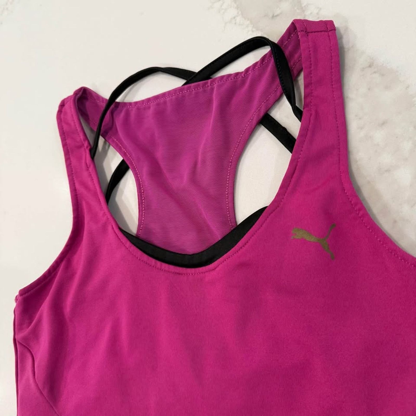 Puma Puma Strappy Racerback Performance Tank Top Women's XS Pink Size XS / US 0-2 / IT 36-38 - 3 Thumbnail