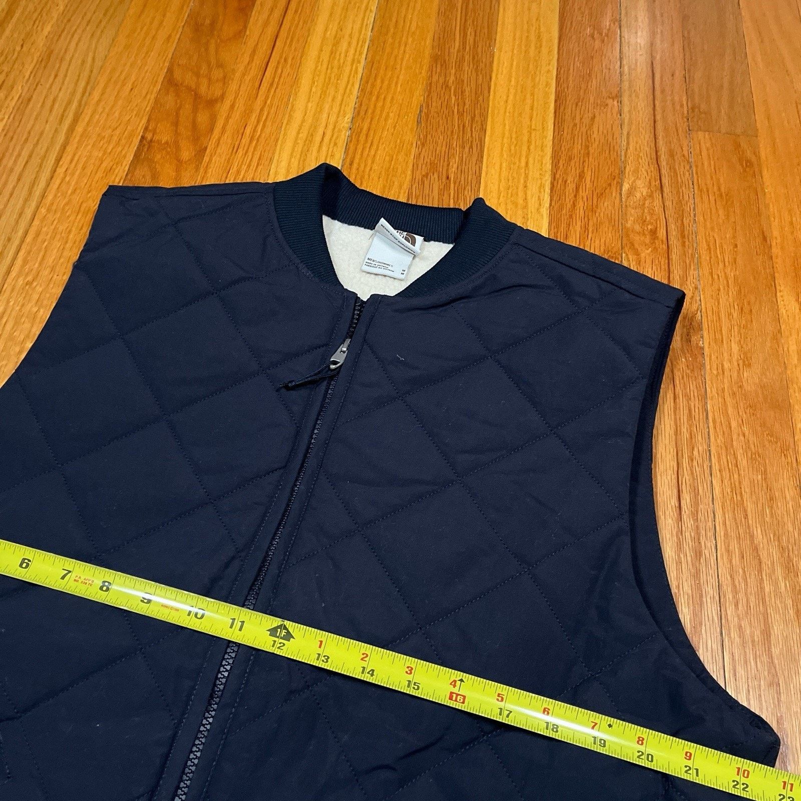 The North Face North Face Cuchillo Vest Quilted Navy Blue Sherpa Lined Size US M / EU 48-50 / 2 - 4 Thumbnail