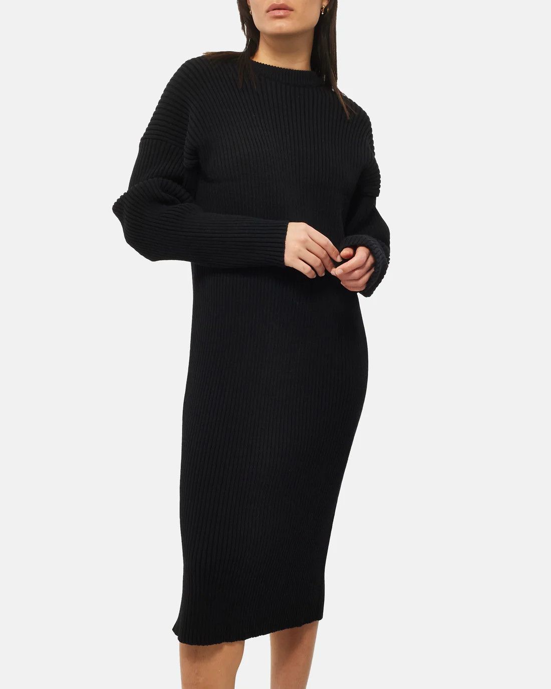 o1y0725 Midi Dress in Black