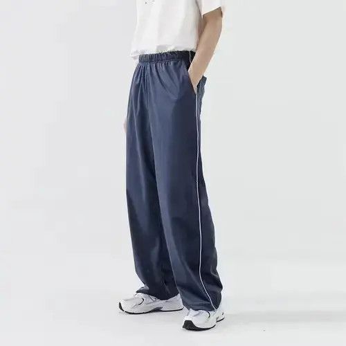 Japanese Brand 20AW Indigo Union Japan Dark Blue Silk Striped Pants Size US 32 / EU 48 - 1 Thumbnail