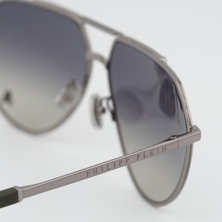 Philipp Plein Philipp Plein SPP007V 0508 Sunglasses Gunmetal Aviator Size ONE SIZE - 3 Thumbnail