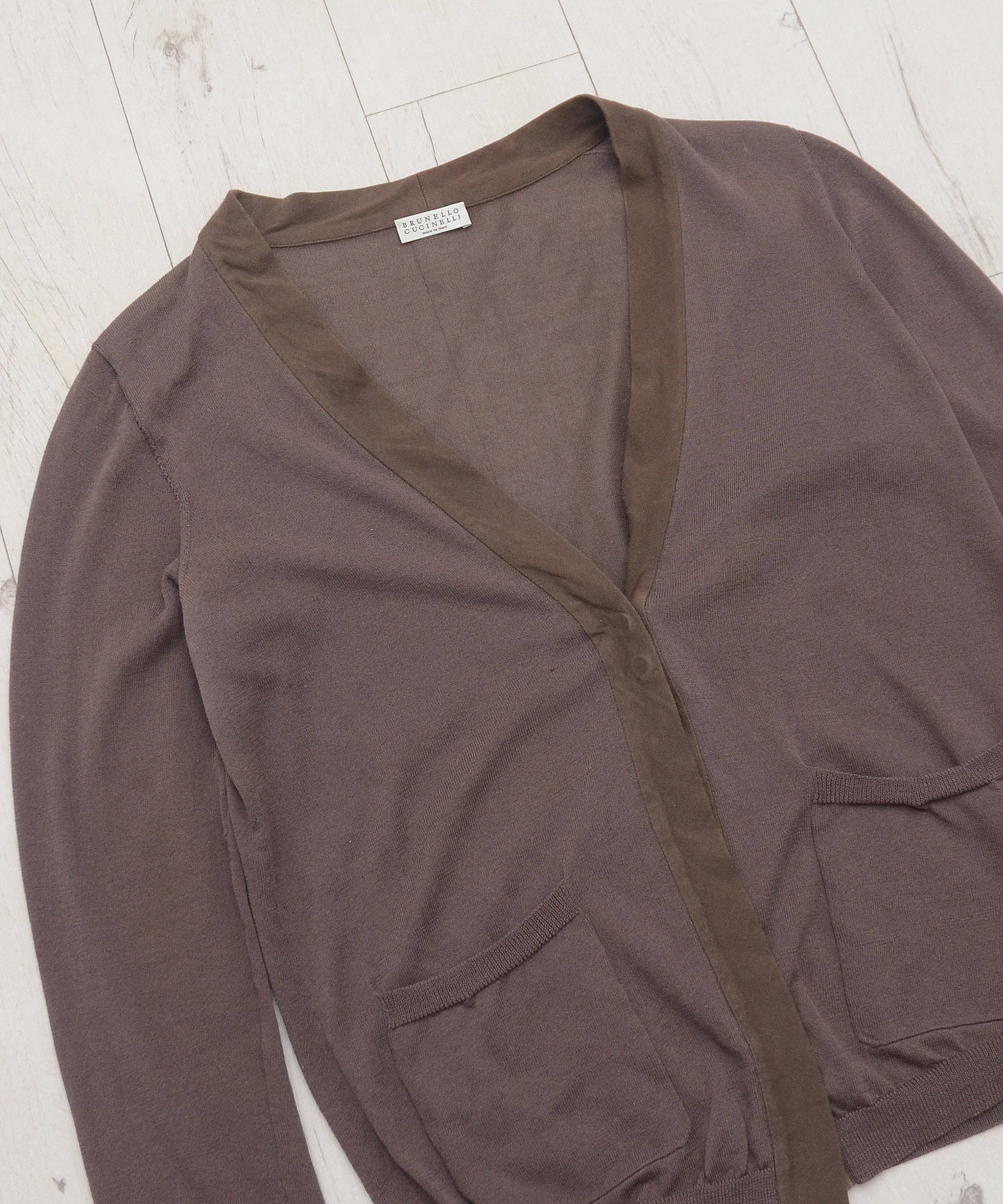 Brunello Cucinelli × Vintage Vintage Brunello Cucinelli Cotton Cardigan Brown Old Money Size XL / US 12-14 / IT 48-50 - 2 Thumbnail