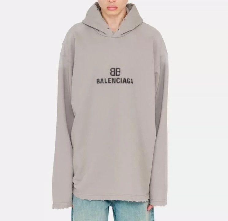 Balenciaga Balenciaga Mosaic logo Printed Breaker Grey Hooded Sweatshi Size US S / EU 44-46 / 1 - 9 Thumbnail