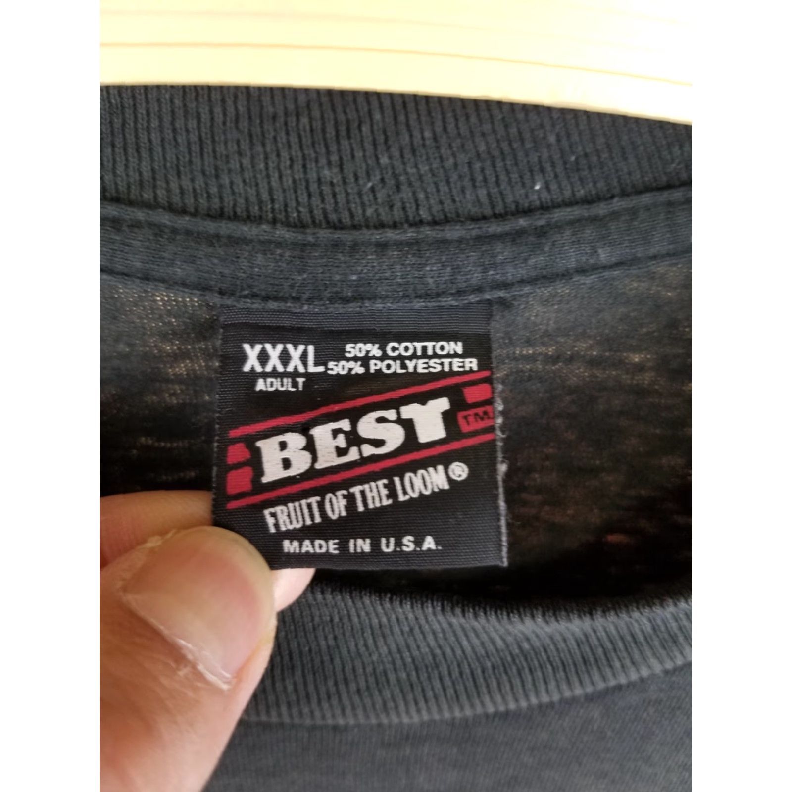 Fruit Of The Loom VINTAGE ABATE MICHIGAN MOTORCYCLE SINGLE STITCH BLACK T-SHIRT 3XL 90's FRUIT OF THE LOOM MEN SS Crew Neck Cotton USA Retro/Motorcycle Size US XXL / EU 58 / 5 - 4 Thumbnail