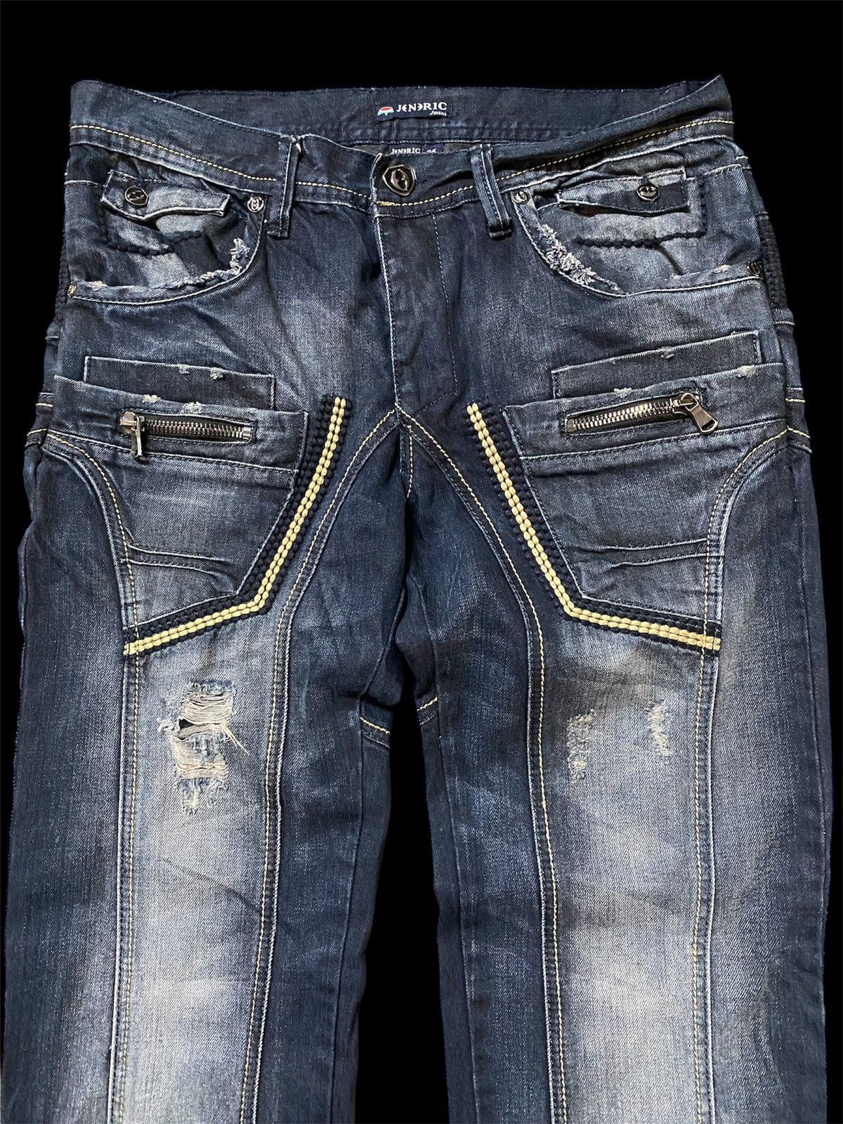 Japanese Brand × Tornado Mart Japanese Jeneric Bondage Bikers Distressed Denim @43 Size US 34 / EU 50 - 3 Thumbnail