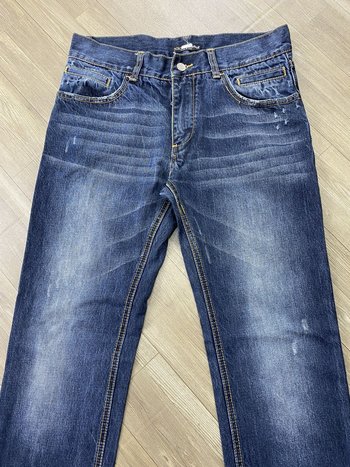 Dolce & Gabbana 2000s Dolce Gabbana Distressed Faded Straight Jeans Luxury Size US 34 / EU 50 - 5 Thumbnail