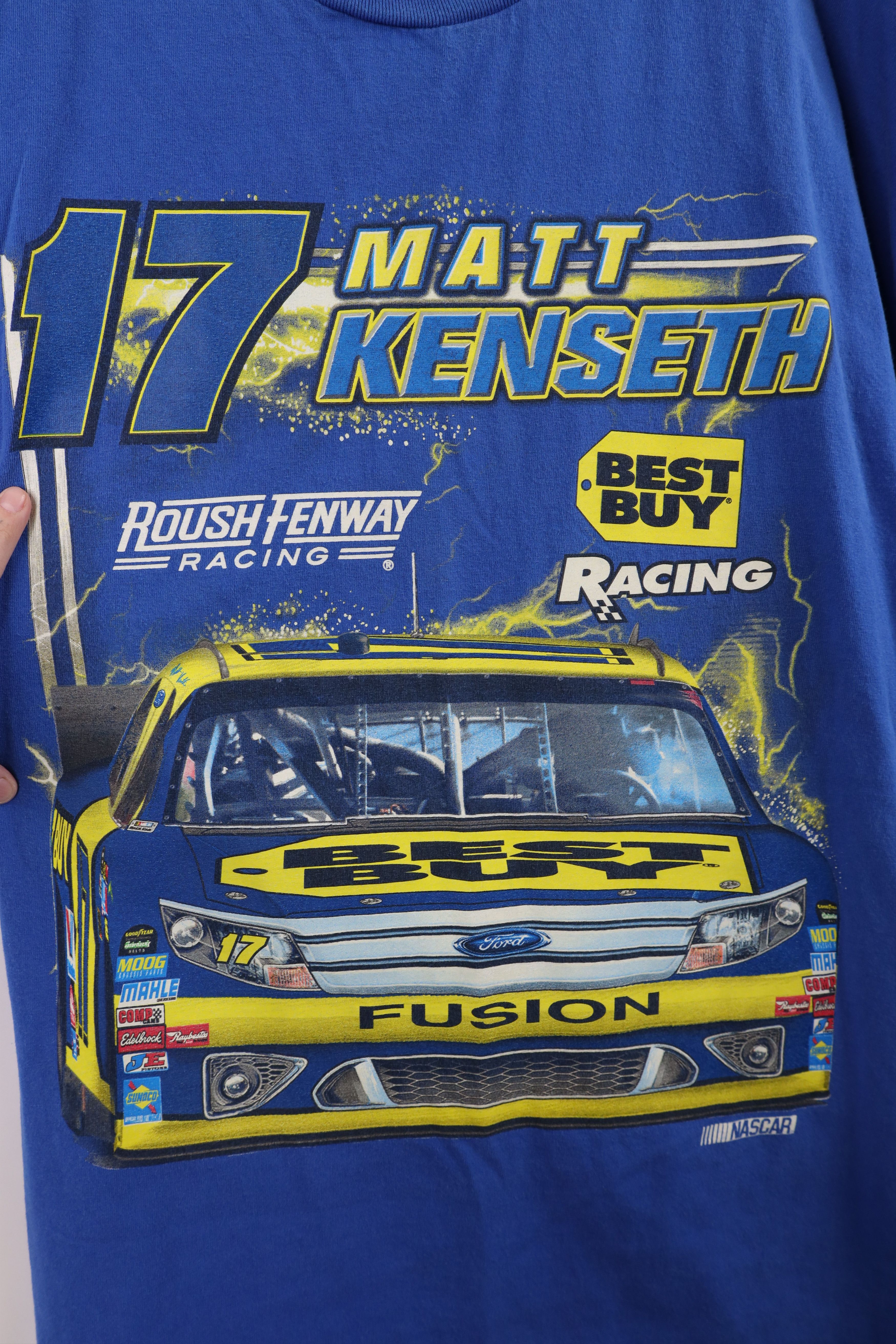 Vintage Vintage Y2K NASCAR Buy Matt Kenseth Racing T-Shirt AOP Blue Size US XXL / EU 58 / 5 - 4 Thumbnail