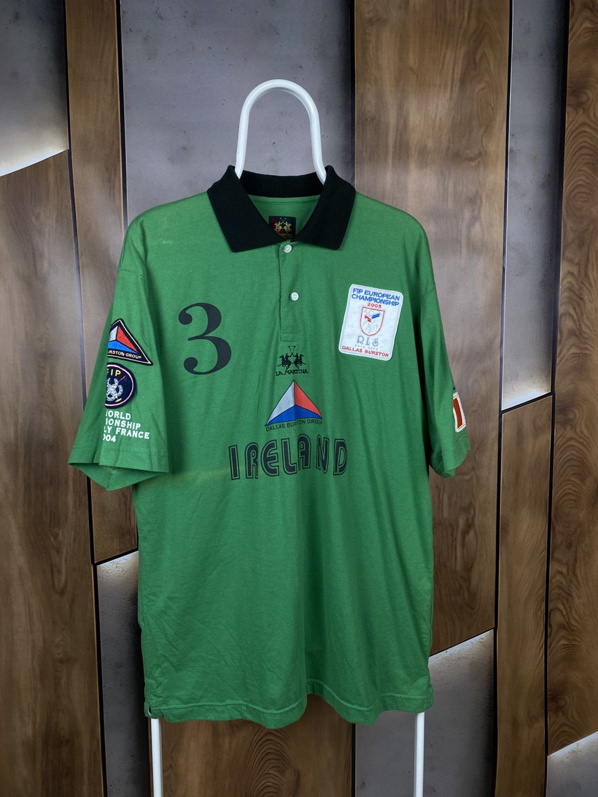 La Martina 🎠Vintage 90s Polo T-Shirt La Martina Racing Ireland VTG Tee🎠 Size US XL / EU 56 / 4 - 1 Thumbnail