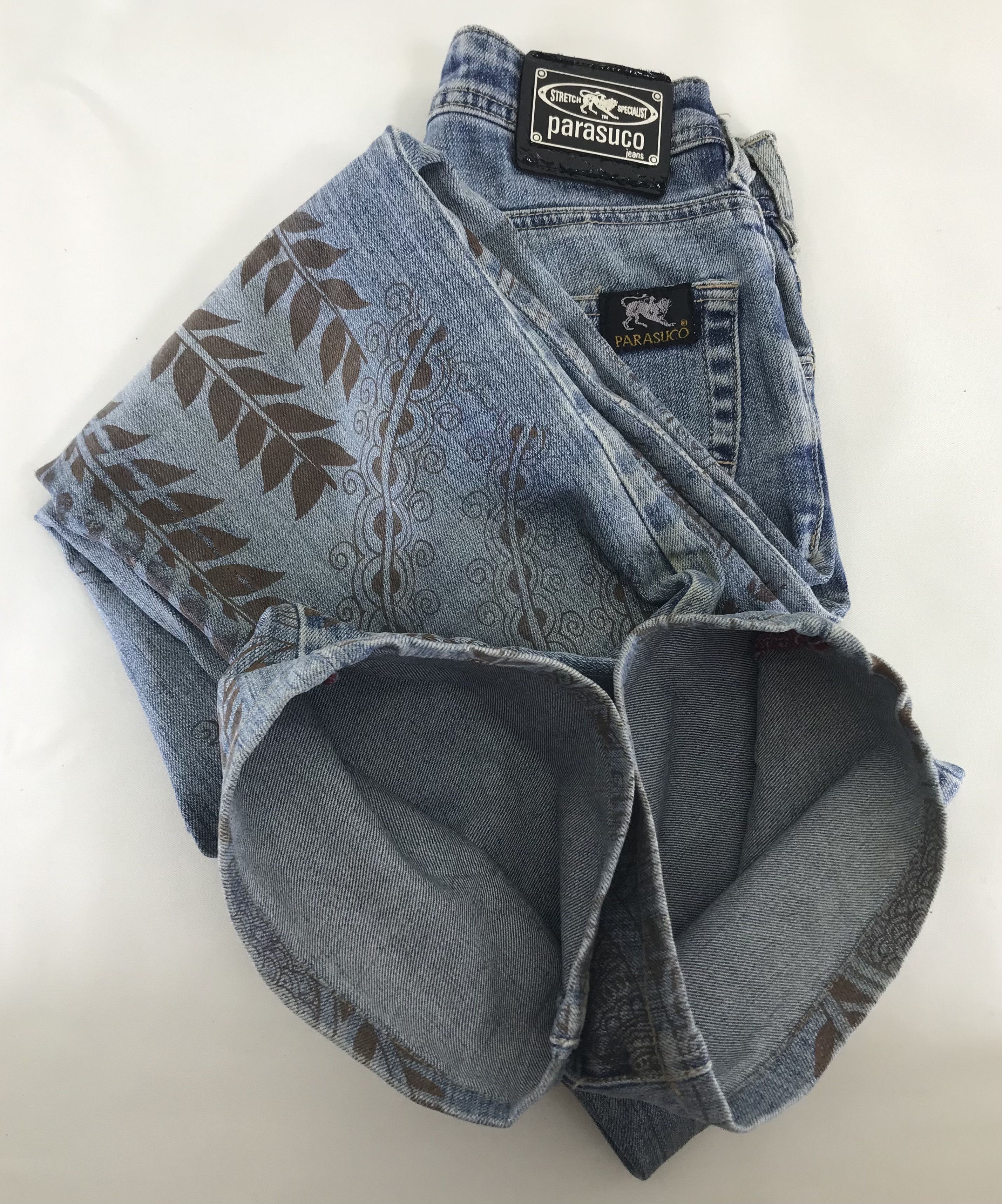 Parasuco Vintage Parasuco Art Pattern Flare Jeans Size 23" - 12 Thumbnail