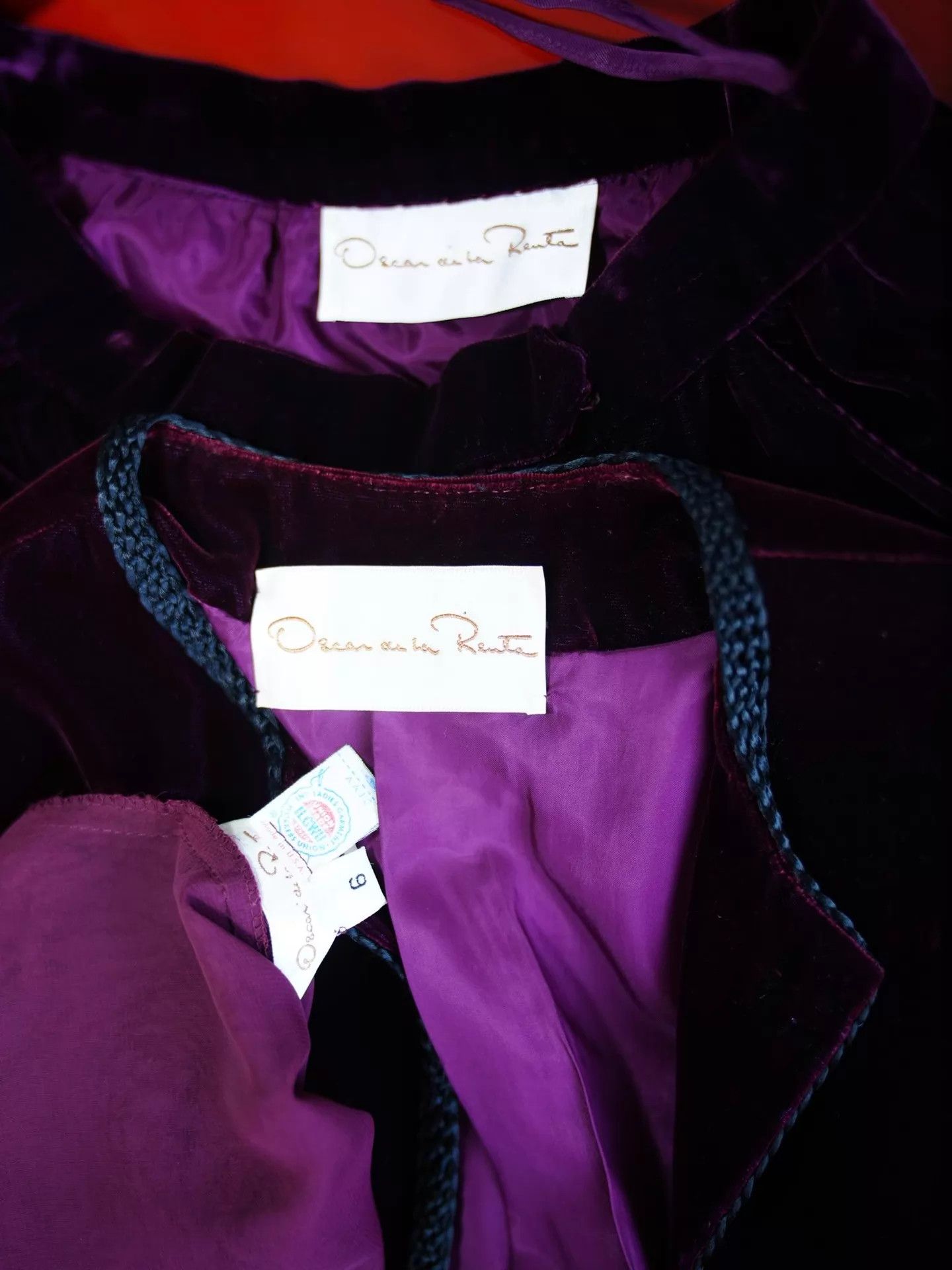 Oscar De La Renta Oscar de la Renta Vintage Grape Purple Velvet 3pc Set Size M / US 6-8 / IT 42-44 - 6 Thumbnail