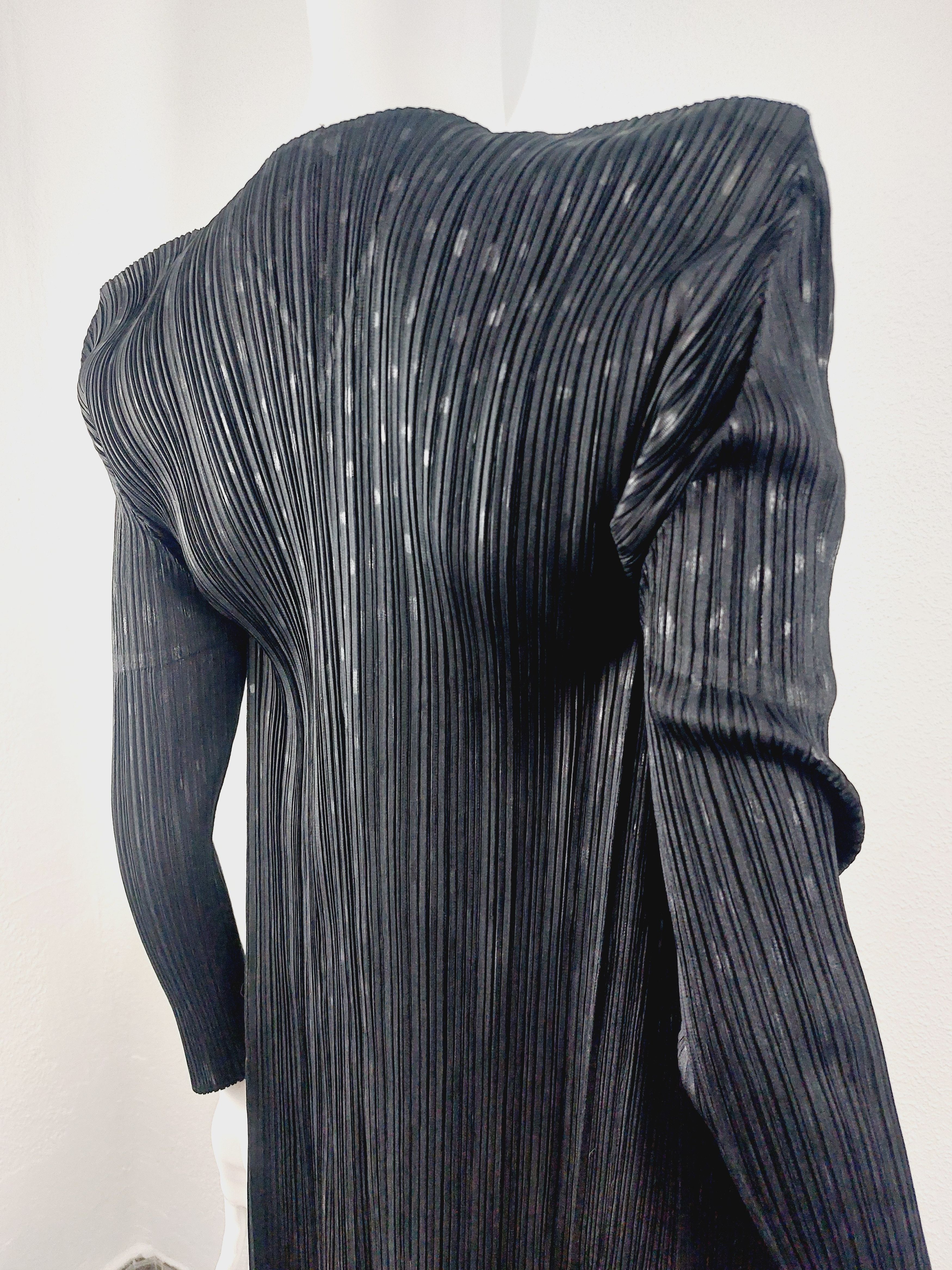 Issey Miyake Issey Miyake Pleats Please Dot Dotted Black Blazer Jacket Size ONE SIZE - 4 Thumbnail