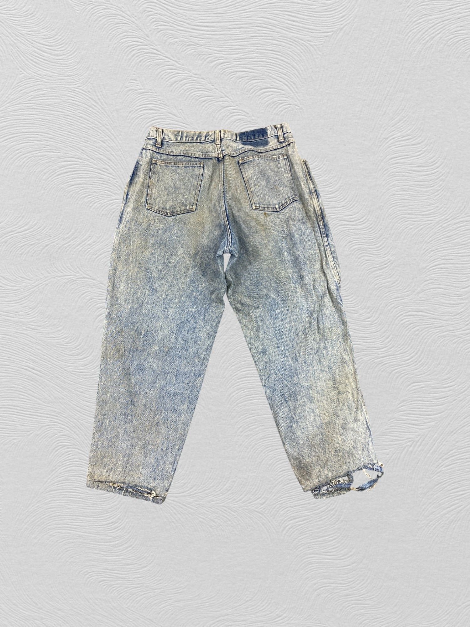 Japanese Brand Distressed Blue Vintage Baggy Jeans 33x27 Denim- JN3750 Size US 33 - 2 Thumbnail