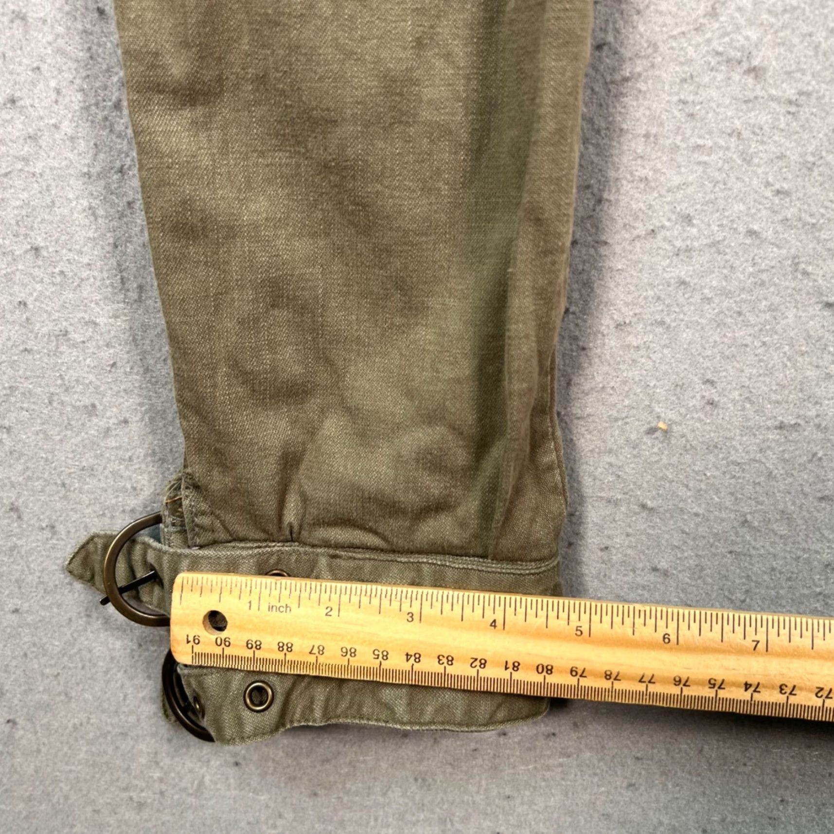Stella McCartney Stella McCartney Olive Green Adjustable Cuff Tapered Leg Pants Womens 40 Green Chino Pockets Slim Fit/Flat Front 28in Inseam Spring Fall VINTAGE: No Size 27" / US 4 / IT 40 - 6 Thumbnail